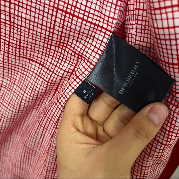 Authentic Burberry Red Jacket Coat Size 8 - Picture 8 of 8